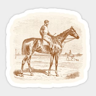 Racing Horse Vintage Illustration Sticker